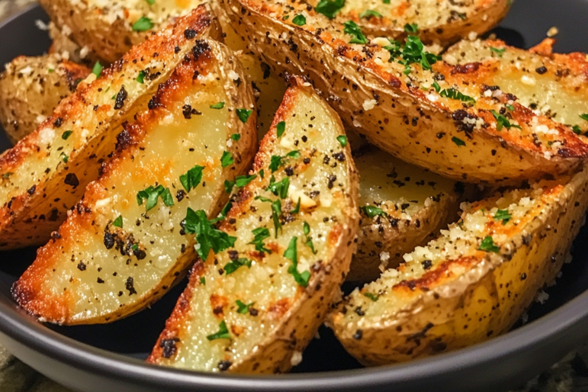 Baked Garlic Parmesan Potato Wedges