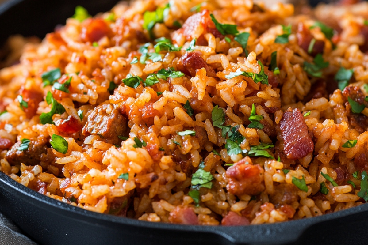 Mexican Rice with Sausage and Bacon