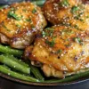 Lemon Garlic Butter Chicken Thighs and Green Beans Skillet