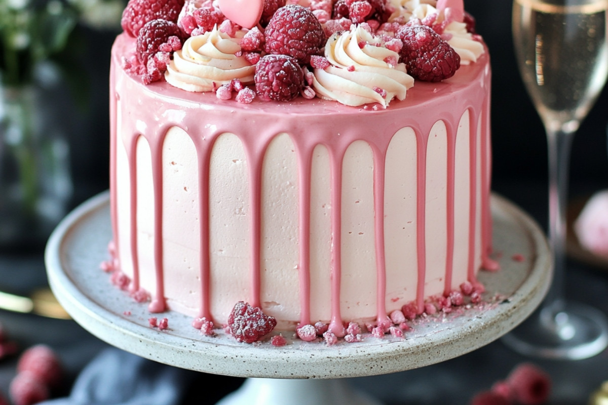 Delicious Dreamy Pink Champagne Cake Recipe