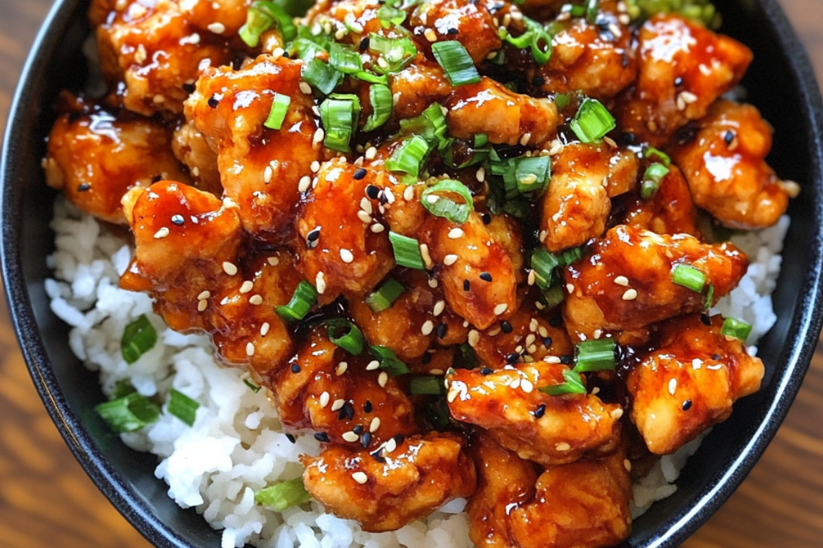 Delicious Spicy Honey Chicken Bowls