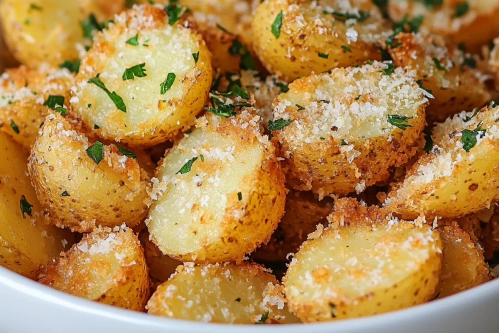 Irresistible Golden Parmesan-Crusted Potatoes Recipe