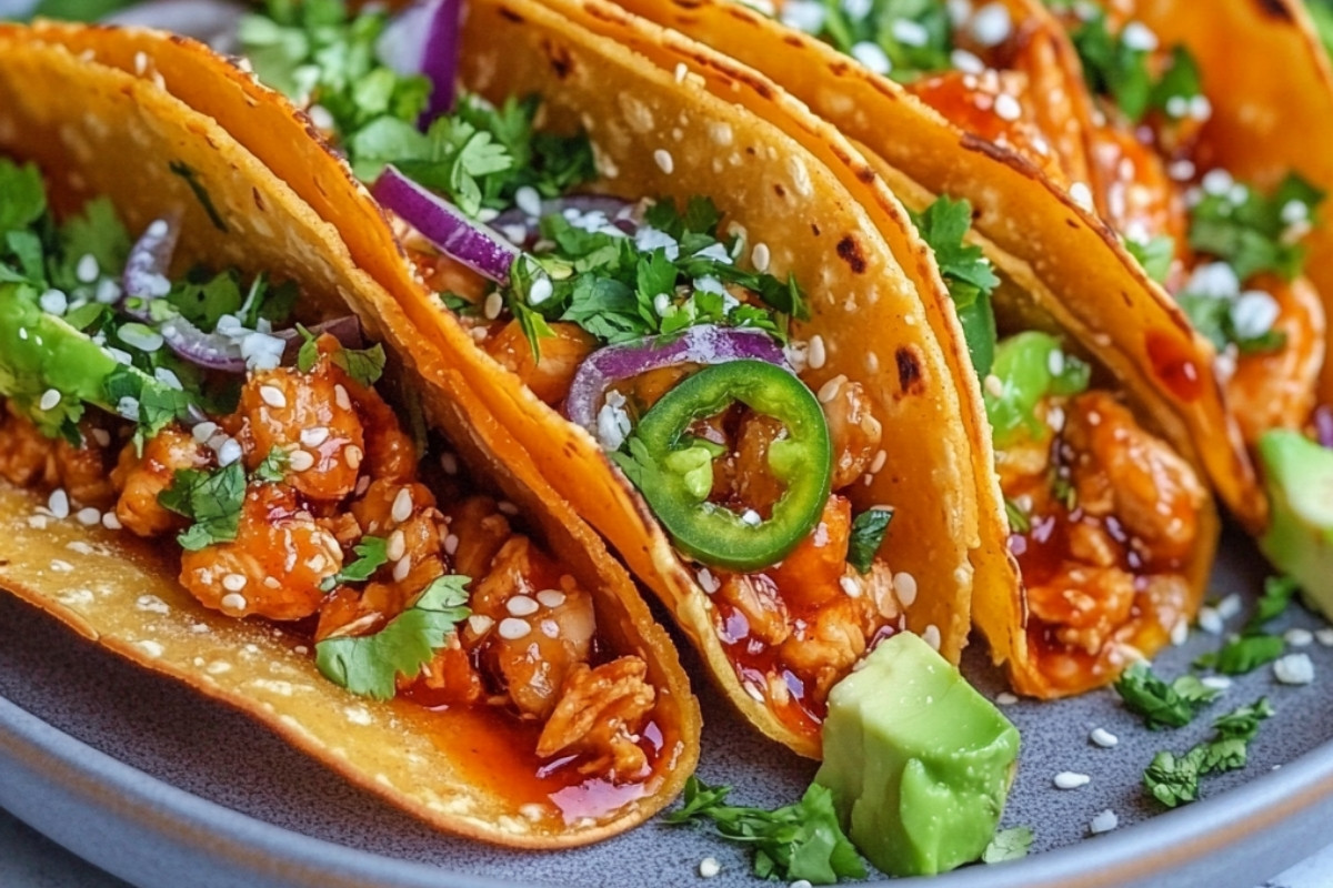 Irresistible Spicy Chicken Wonton Tacos Recipe