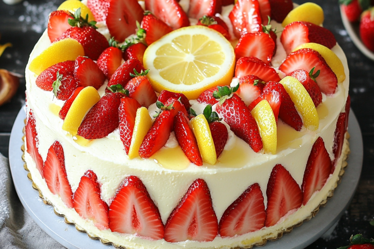 Irresistible Succulent Strawberry Lemon Cake Recipe